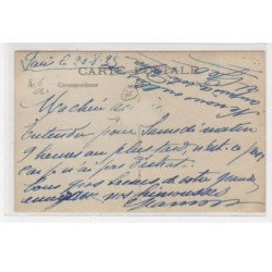 PARIS : carte photo d'un salon de coiffure (coiffeur) - bon état (adhérence au dos)