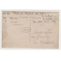 PARIS : carte photo du salon de coiffure (coiffeur) au 10 place de la Madeleine (photo Cassan) - très bon état