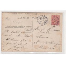 PARIS : carte photo du salon de coiffure Georges au 119 rue Nationale (coiffeur) - très bon état