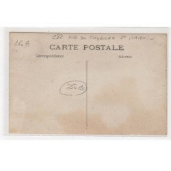 PARIS : carte photo du salon de coiffure Torcheux au 182 rue du faubourg Saint Martin - très bon état