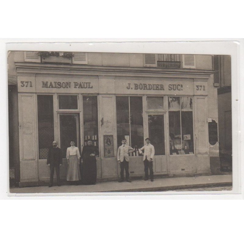 PARIS : carte photo du salon de coiffure PAUL au 371 rue de Vaugirard (coiffeur) - très bon état