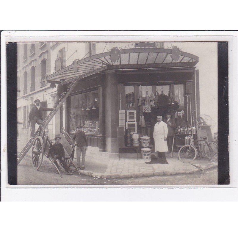 NEUILLY SUR SEINE : carte photo d'une quincaillerie - très bon état NEUILLY SUR SEINE : carte photo d'une quincaillerie - très bon état