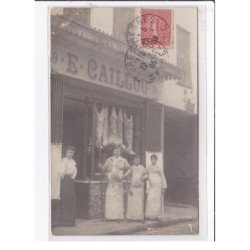 SURESNES : carte photo de la boucherie CAILLOU - très bon état