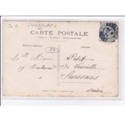 SURESNES : carte photo de l'épicerie fruiterie " au nouveau quartier" - très bon état