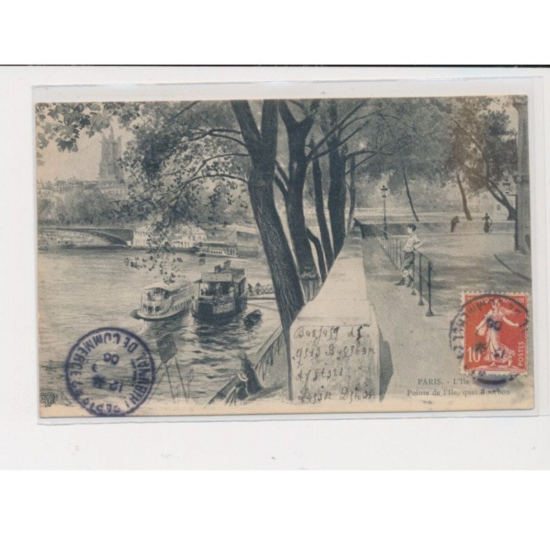 PARIS - l'Ile St Louis - Pointe de l'ile, quai Bourbon - 75004 - très bon état