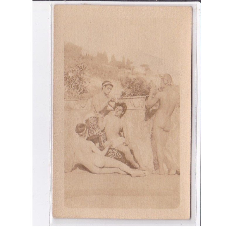 NUS MASCULIN : carte photo Von GLOEDEN à Taormina (Sicile) - (homme nu) - très bon état NUS MASCULIN : carte photo Von GLOEDEN à Taormina (Sicile) - (homme nu) - très bon état