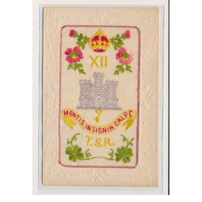 MILITAIRE : carte postale gaufrée T.S.R. (fantaisie - militaires)- très bon état