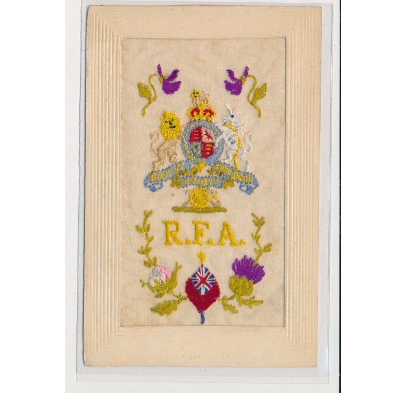 MILITAIRE : carte postale gaufrée R.F.A. (fantaisie - militaires)- très bon état