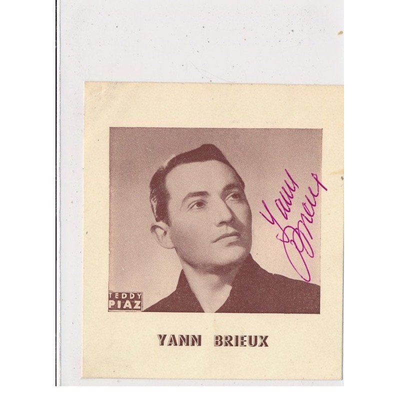 Autographe de Yann Brieux - très bon état