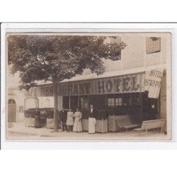 CHATEL GUYON : carte photo du café hotel restaurant (pharmacie - source Marie au fond) - très bon état