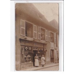 SOULTZ (SULZ) : carte photo du magasin André SCHUELLER - état