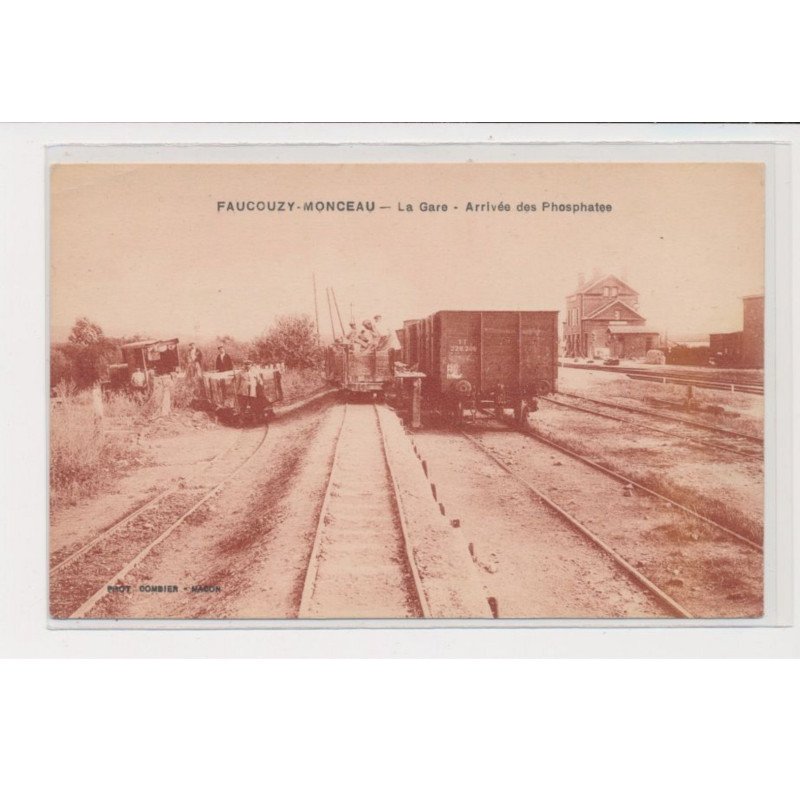 FAUCOUZY MONCEAU - La gare - arrivée des Phosphatee - état