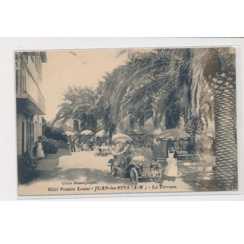 JUAN LES PINS - Hôtel pension Louise - la terrasse - état