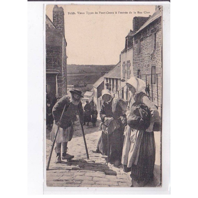 PONT-CROIX: vieux types à l'entrée de la rue cher - très bon état
