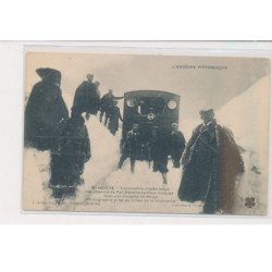 SAINT AGREVE - locomotive chasse-neige des chemins de fer départementaux bloquée dans uns congère de neige - état