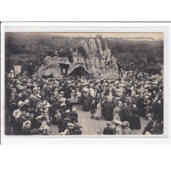 MONTCHAMP : inauguration de la grotte - bénédiction de l'autel en 1908 - très bon état