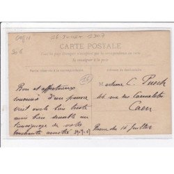 CAEN : carte photo des fêtes du 14 Juillet 1907 - très bon état