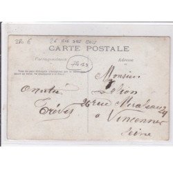 PARIS 19 ème : carte photo du marchand de  "petrole rectifié" TREVIS au 26 rue des Bois - très bon état