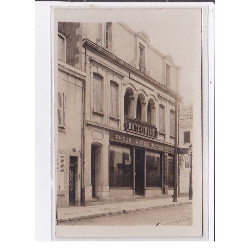 BOURGES : carte photo du magasin HUTCHINSON (caoutchouc - autos - motos -pneus - velos) 28 avenue Jen Jaurès - TBE