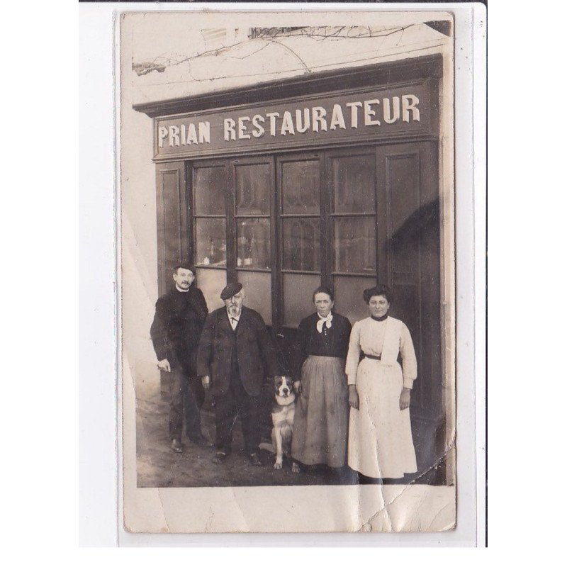 A LOCALISER (certainement les Landes) : carte photo du restaurant PRIAN - (restaurateur) état