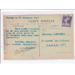 NANTES : magasin du bottier Victor Perrouin (envoyée a Jean Emile LABOUREUR - peintre) - très bon état