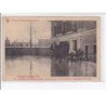 JUVISY sur ORGE : inondation 1910 - rue de la Poste - voiture opérant un déménagement de la Poste (attelage) TBE