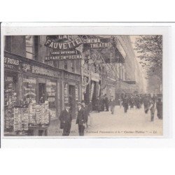 PARIS 2ème : le boulevard Poissonnière et le "Cinéma-Théâtre" (magasin de phonographes LA FAUVETTE) - très bon état