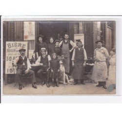 PARIS 11ème : lot de 3 cartes photo du café au 13 rue Saint Maur (une carte coupée) sinon bon état