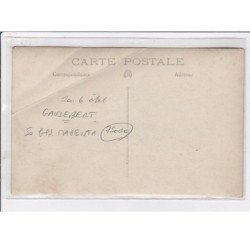 PARIS 10ème : carte photo de l'atelier de fourrures naturaliste GAUDEBERT (chasse) au 50 boulevard Magenta - état