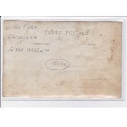 PARIS 10ème : carte photo de l'atelier de fourrures- naturaliste GAUDEBERT (chasse) au 50 boulevard Magenta - bon état
