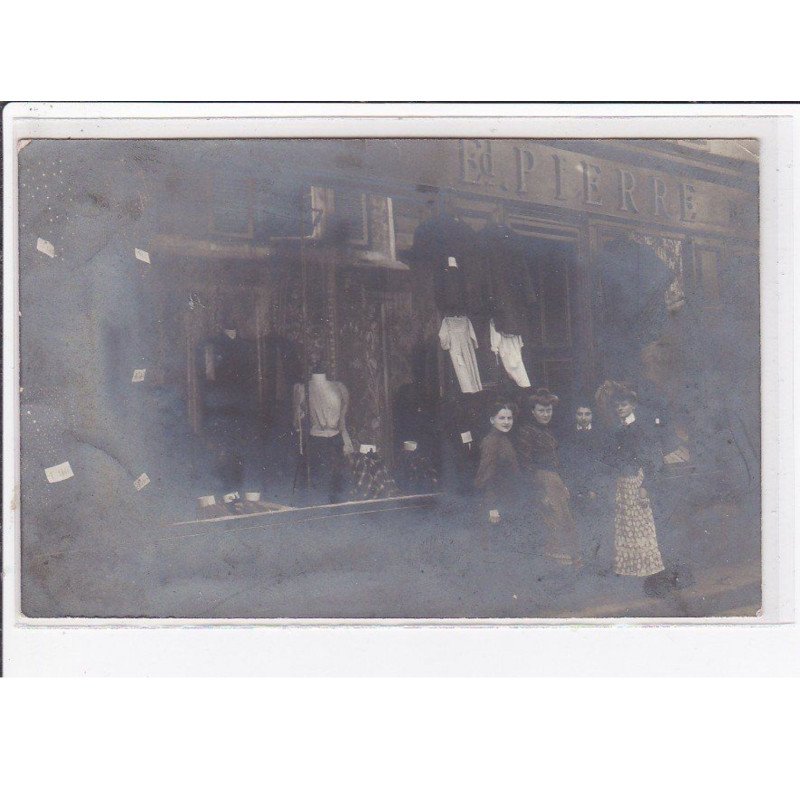 PARIS 8ème : carte photo du magasin de modes (tailleur) PIERRE au 11 rue Vignon ? (voir Bottin) - très bon état