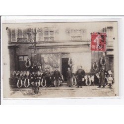 PARIS 13ème : carte photo du magasin de harnais et courroies NOLIN au 23 bis avenue d'Italie - très bon état