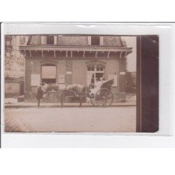 PARIS (a localiser) : photo d'un attelage (format 8x13 cm environ) - très bon état