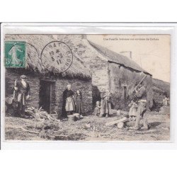 Une famille bretonne des environs de Carhaix (coupe du bois) - très bon état