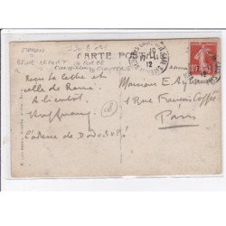 Carte photo d' une Usine électrique sur les bords de la Meuse - état