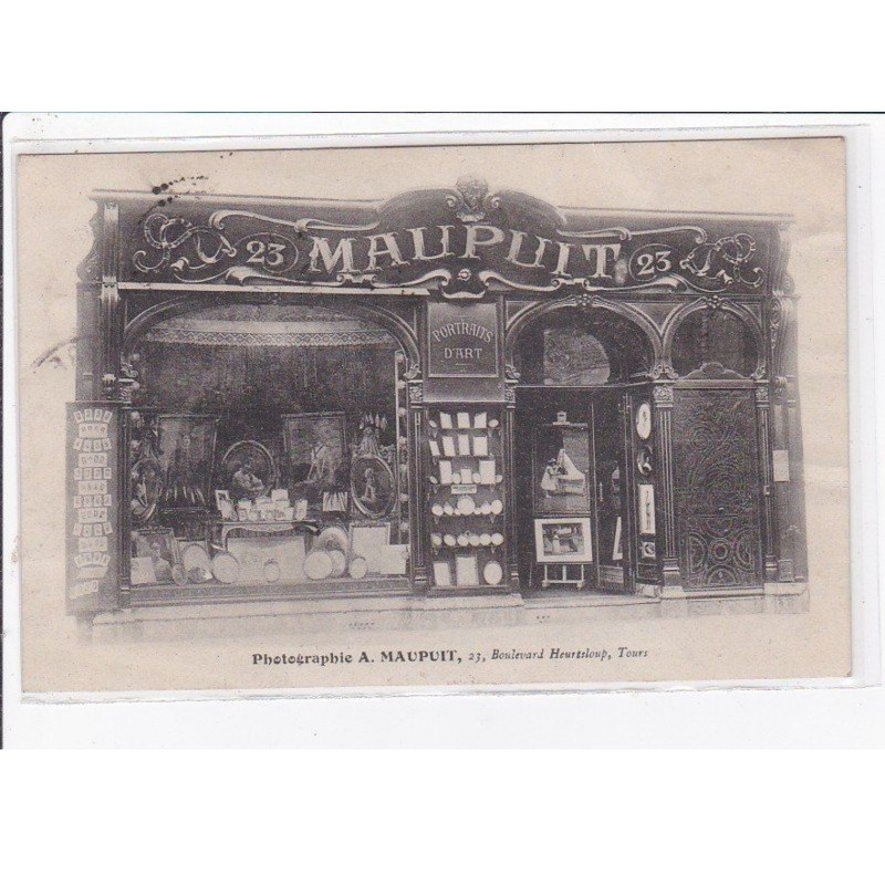 TOURS : photographie MAUPUIT (dos vert) + autographe - très bon état