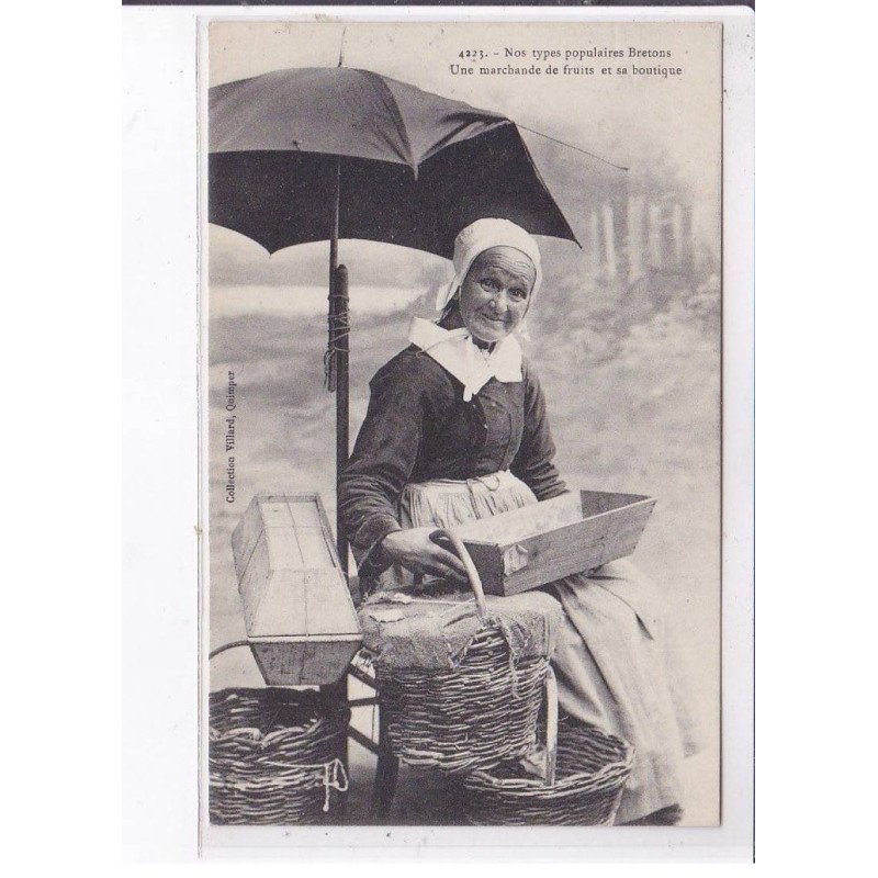 FINISTERE: une marchande de fruits et sa boutique - très bon état