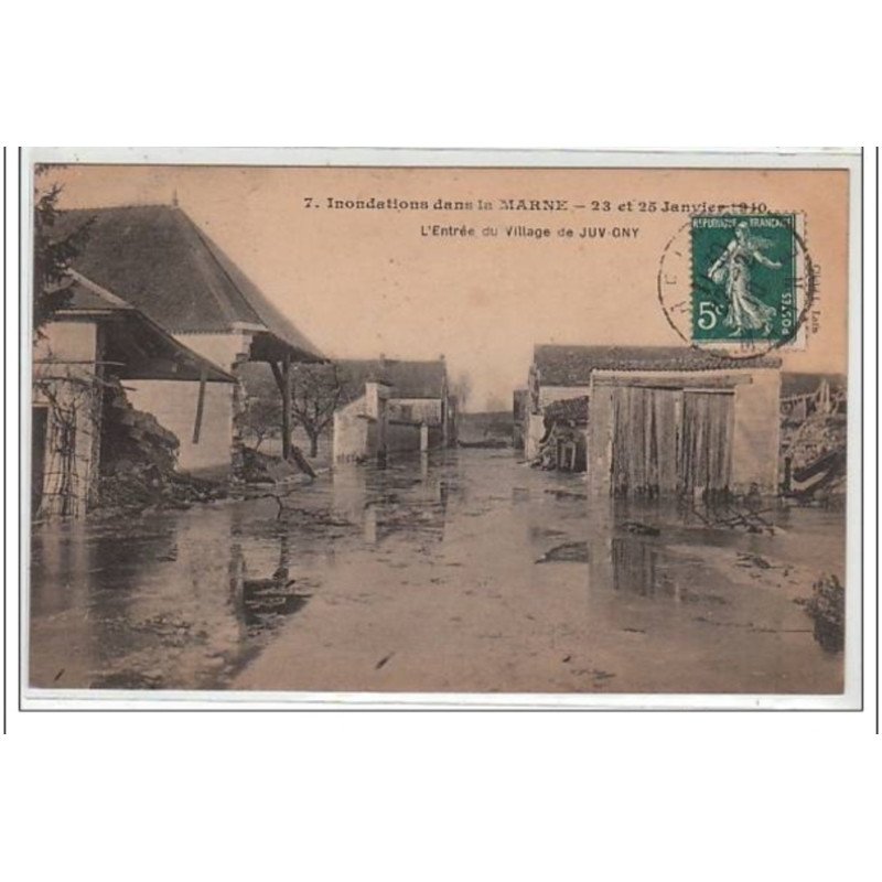 INONDATIONS DANS LA MARNE : JUVIGNY - très bon état INONDATIONS DANS LA MARNE : JUVIGNY - très bon état