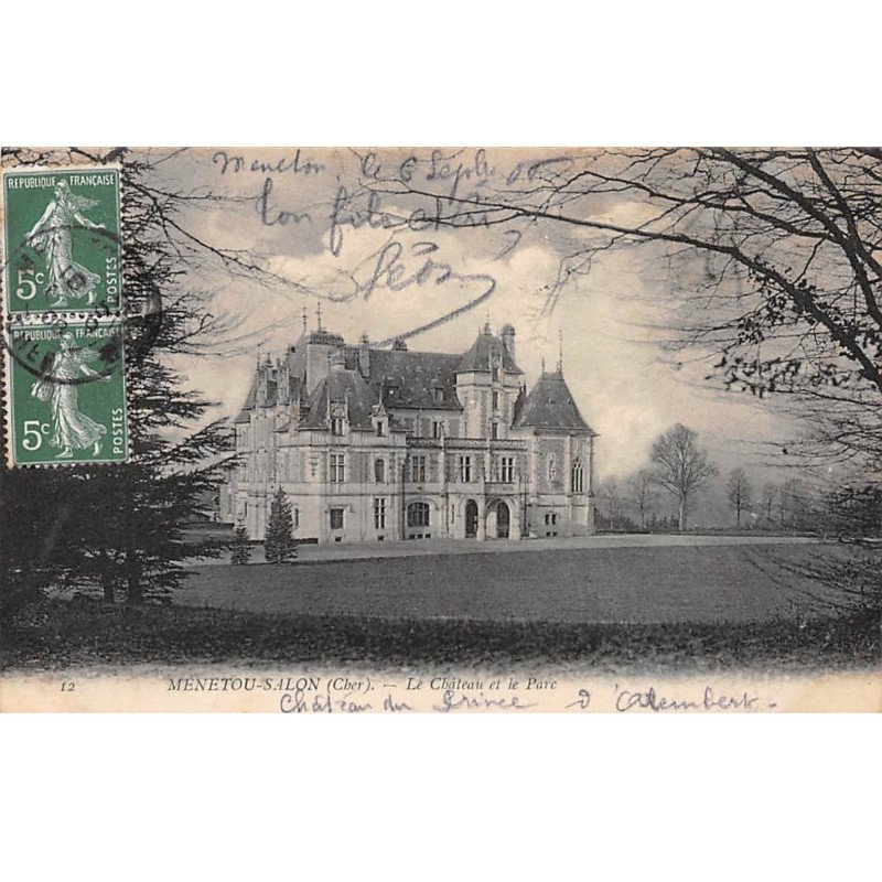 MENETOU SALON - Le Château et le Parc - très bon état