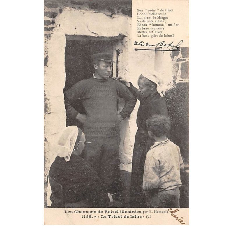 Les Chansons de Botrel Illustrées - Le Tricot de laine - très bon état