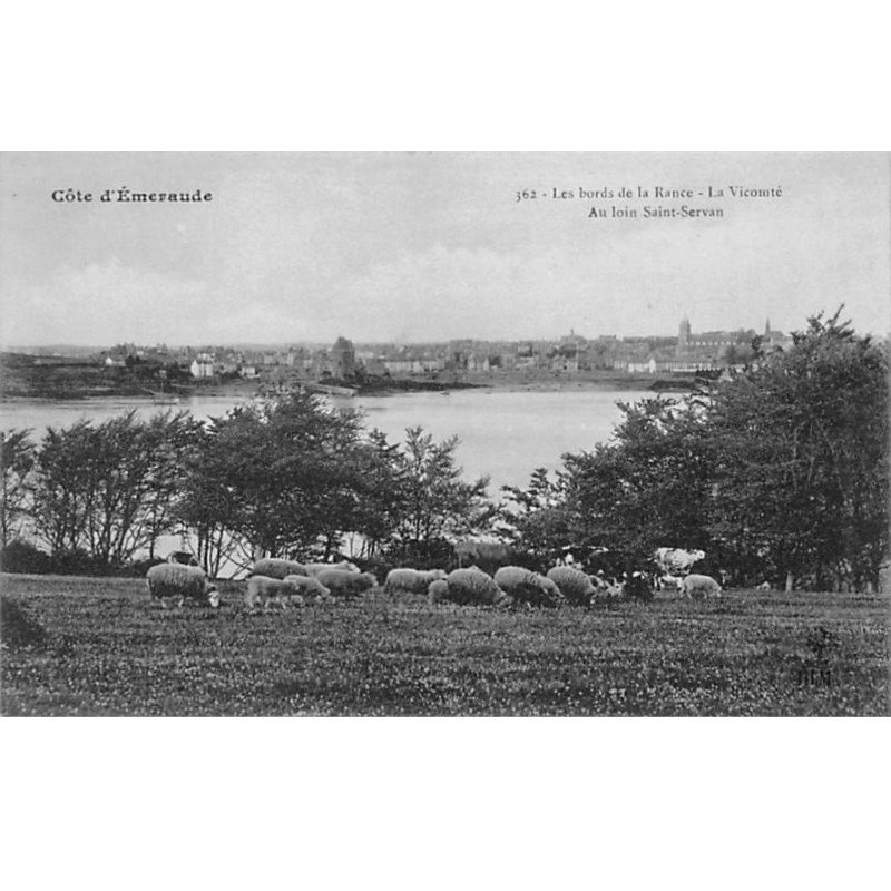 Les bords de la Rance - La Vicomté - Au loin SAINT SERVAN - très bon état