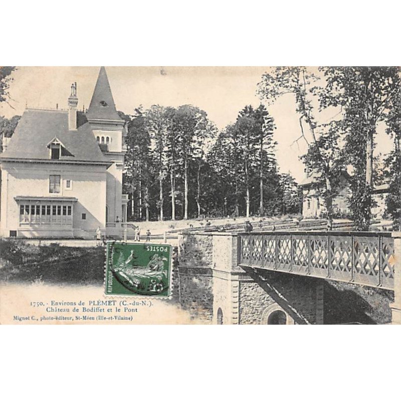 Environs de PLEMET - Château de Bodiffet et le Pont - très bon état