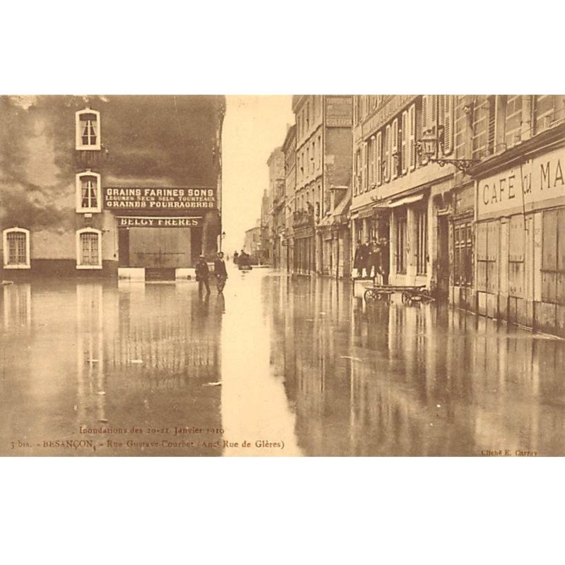 BESANCON - Inondations des 20 21 Janvier 1910 - Rue Gustave Courbet - très bon état BESANCON - Inondations des 20 21 Janvier 1910 - Rue Gustave Courbet - très bon état