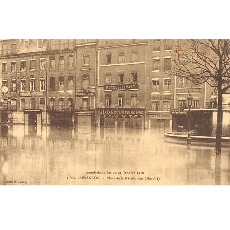 BESANCON - Inondations des 20 21 Janvier 1910 - Place de la Révolution - très bon état BESANCON - Inondations des 20 21 Janvier 1910 - Place de la Révolution - très bon état