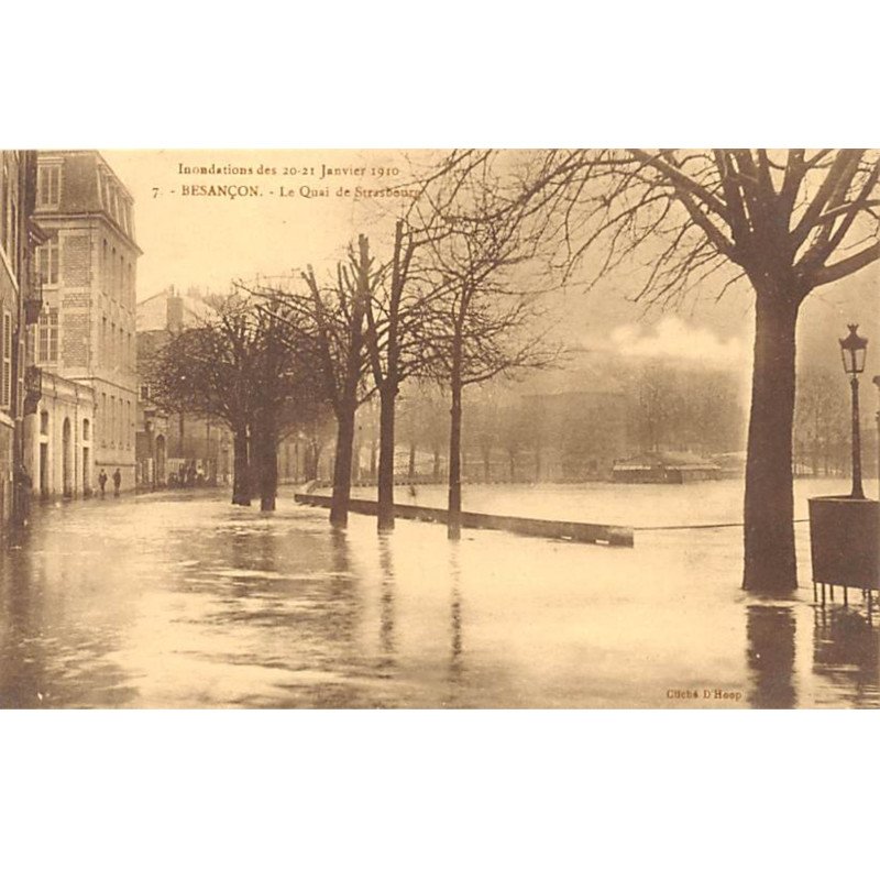 BESANCON - Inondations des 20 21 Janvier 1910 - Le Quai de Strasbourg - très bon état BESANCON - Inondations des 20 21 Janvier 1910 - Le Quai de Strasbourg - très bon état