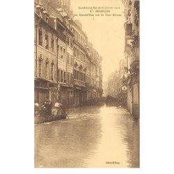 BESANCON - Inondations des 20 21 Janvier 1910 - La Grande Rue vue du Pont  Battant - très bon état