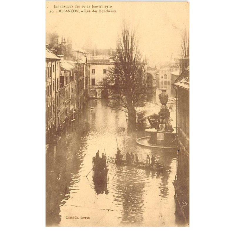 BESANCON - Inondations des 20 21 Janvier 1910 - Rue des Boucheries - très bon état BESANCON - Inondations des 20 21 Janvier 1910 - Rue des Boucheries - très bon état