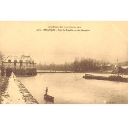 BESANCON - Inondations des 20 21 Janvier 1910 - Pont de Bregille,vu des Remparts - très bon état