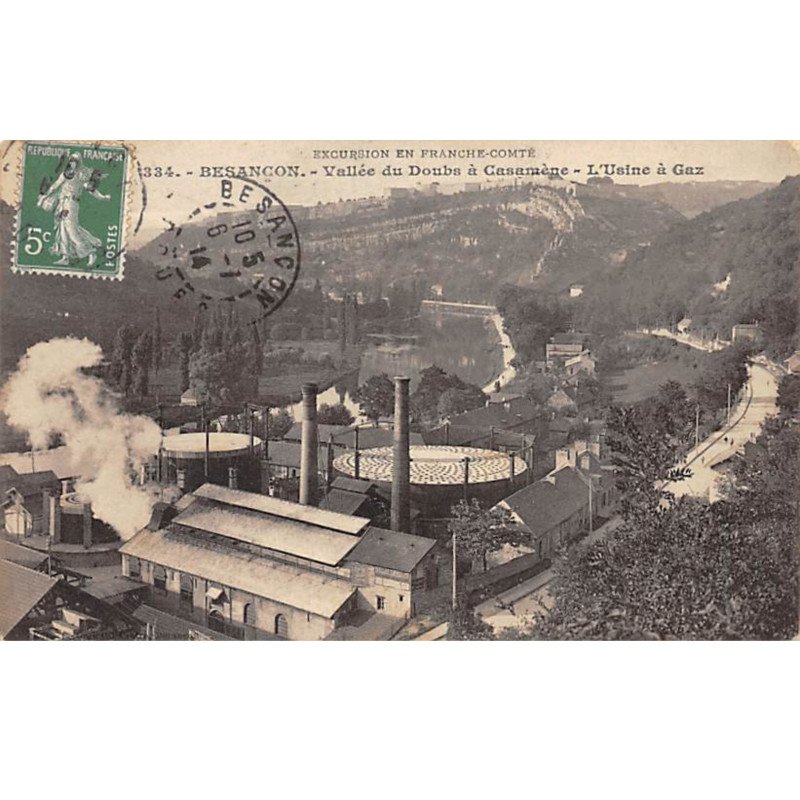 BESANCON - Vallée du Doubs à Casamène - L'Usine à Gaz - très bon état BESANCON - Vallée du Doubs à Casamène - L'Usine à Gaz - très bon état