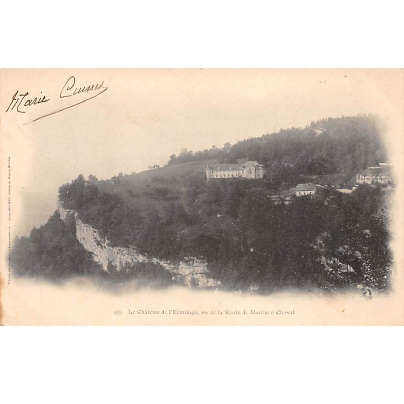Le Château de l'Ermitage, vu de la Route de Maiche à Clerval - très bon état